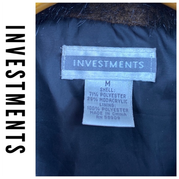 Investments Brown Faux Fur Vest for Women - Picture 4 of 7